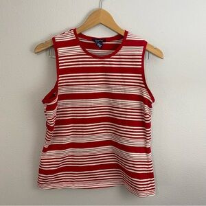 ✨Gap Stretch Red and White Striped‎ Tanktop Women's Size Large